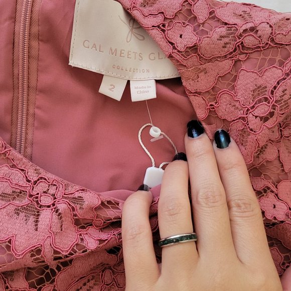 Josephine Pink Lace Dress - Picture 2 of 2